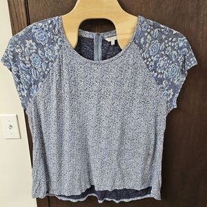 Lucky brand 3X plus size boho short sleeve top